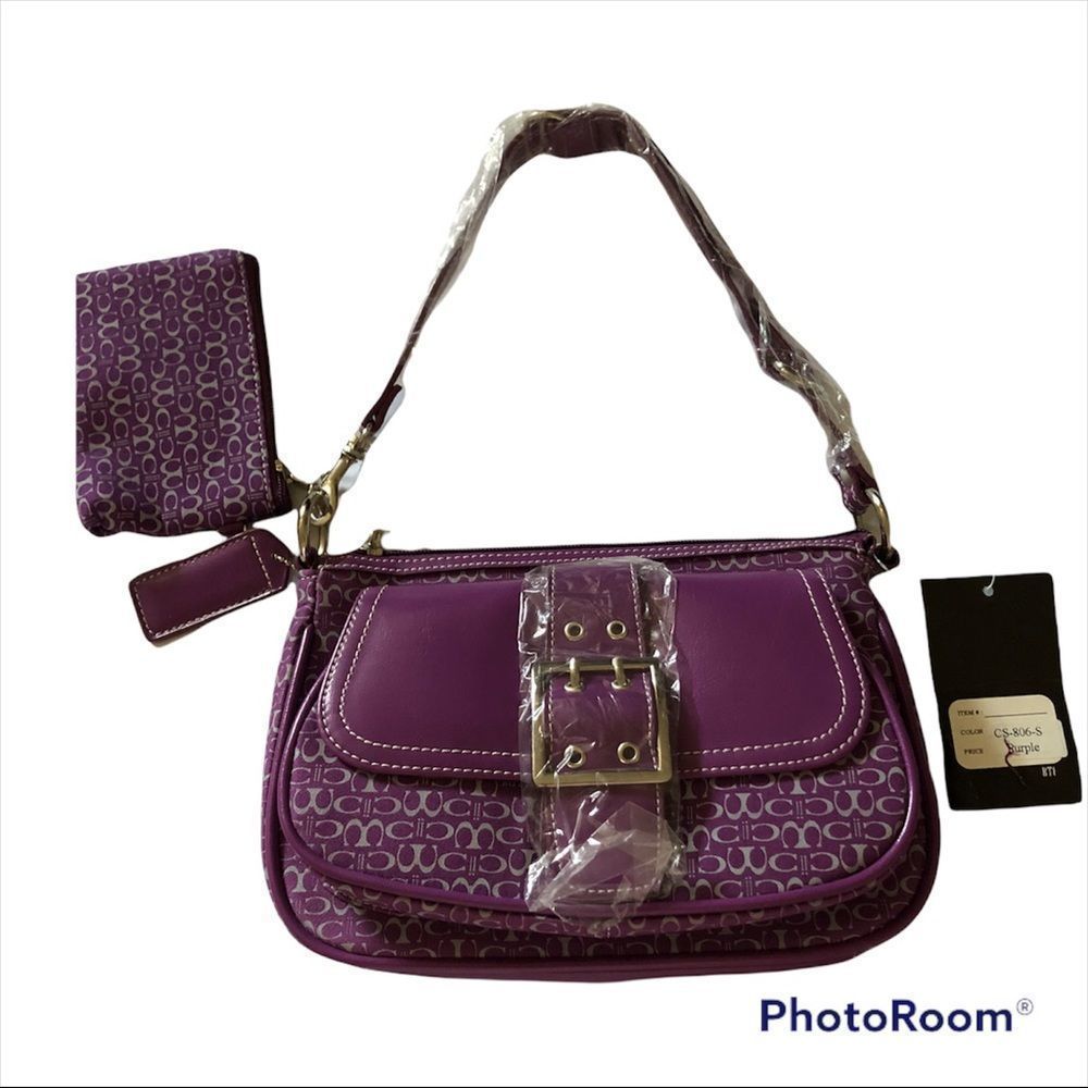 Purple Butterfly small bag with coin pouch